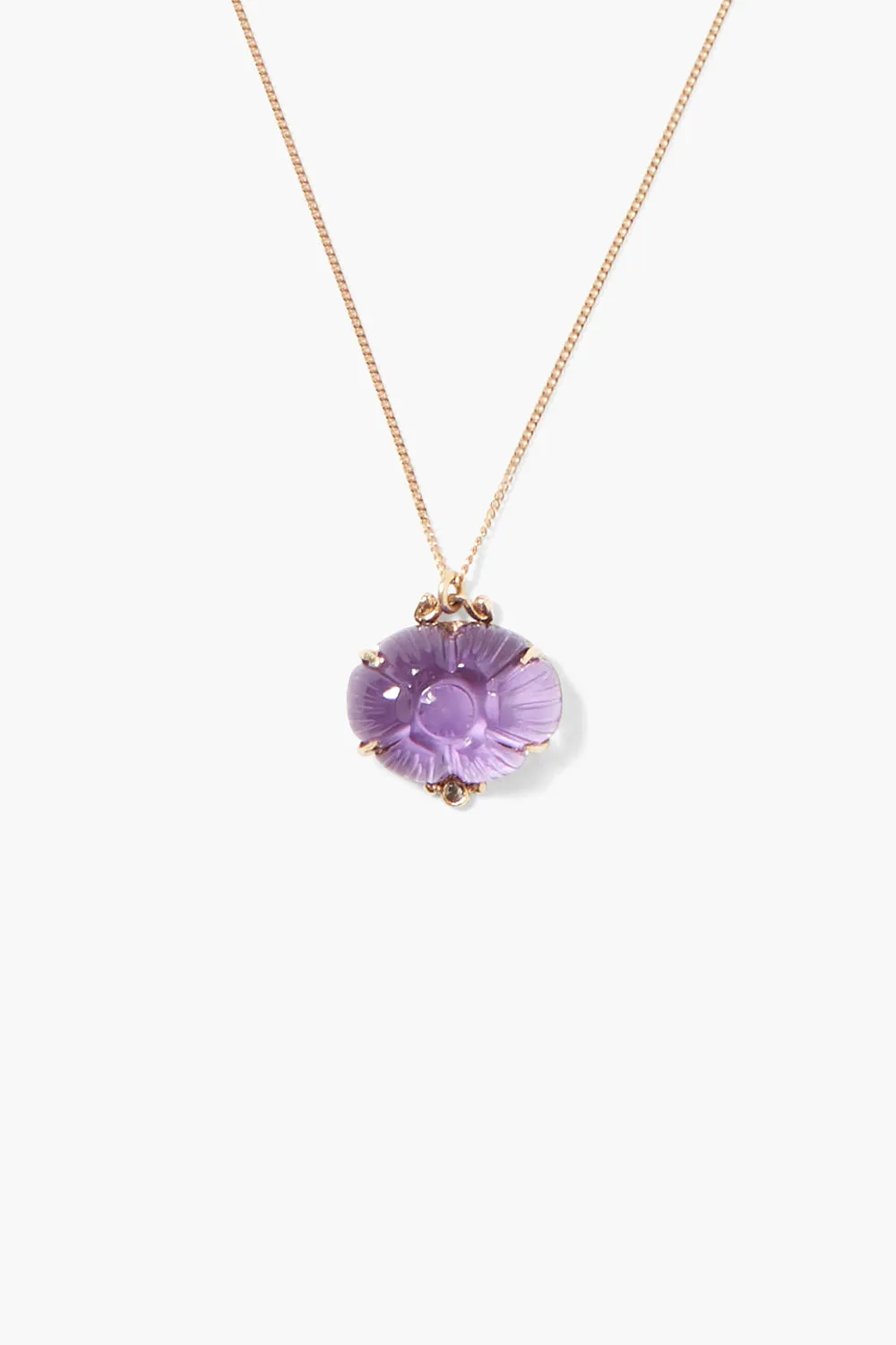 14k Dahlia Necklace Amethyst