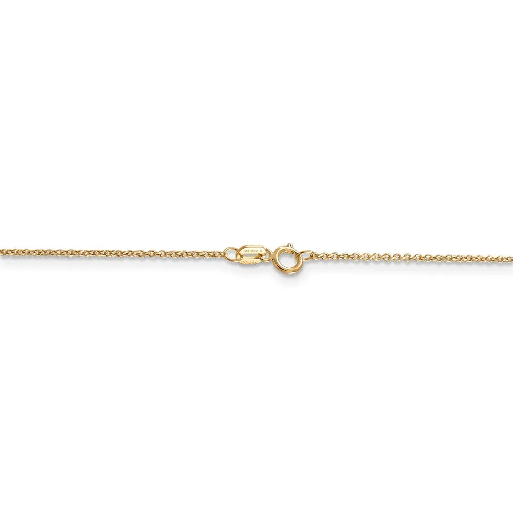 14k Yellow Gold Script A Date to Remember Disc Necklace