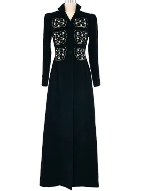 1940's Embellished Maxi Coat