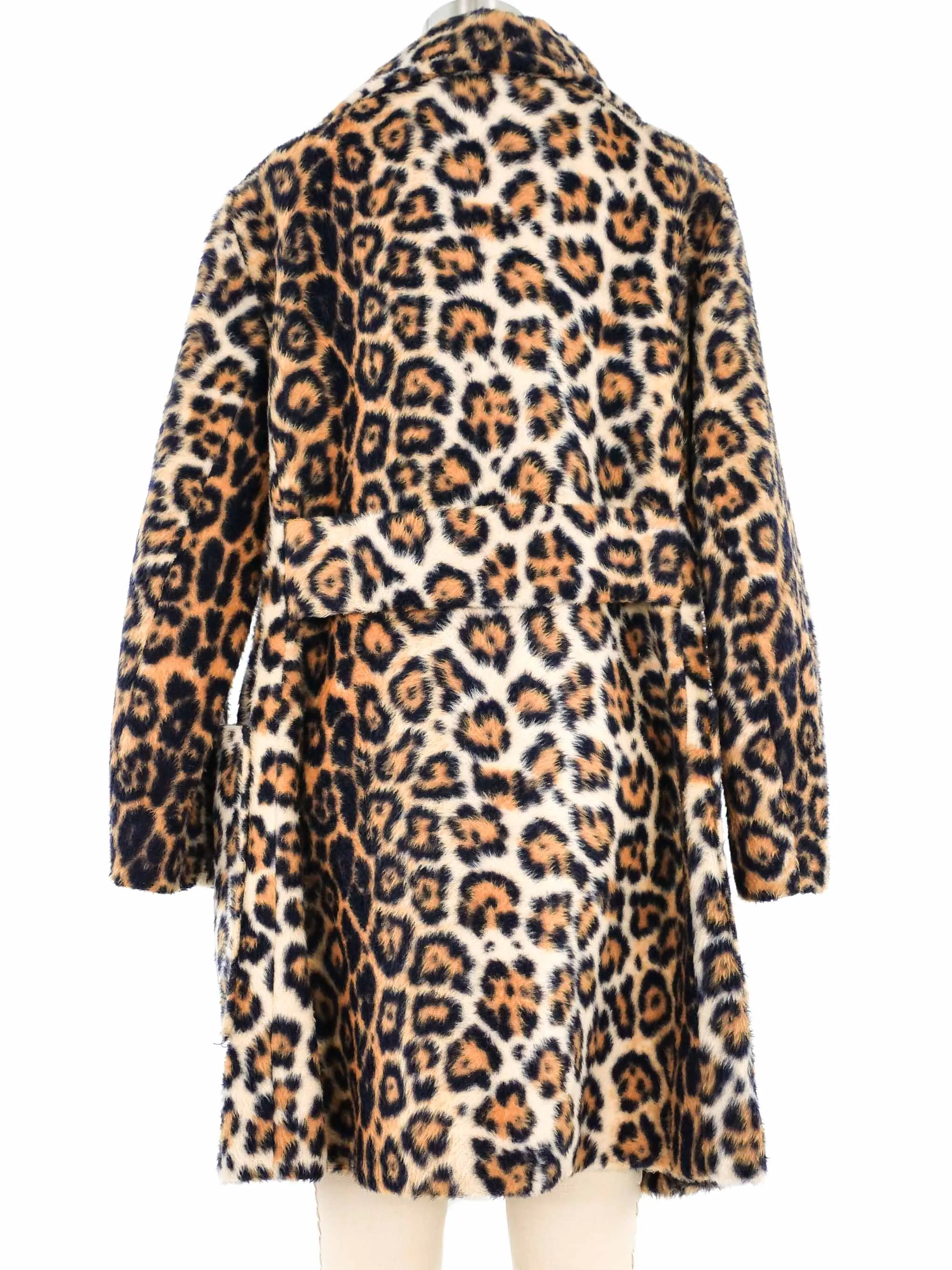 1960s Leopard Faux Fur Coat