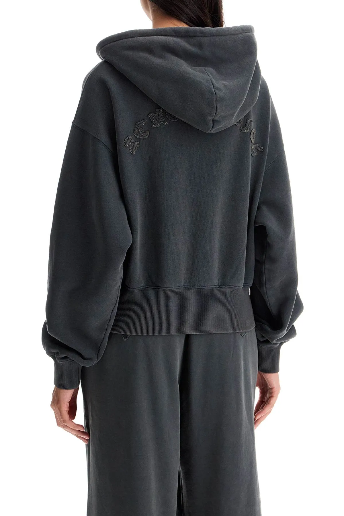 ACNE STUDIOS boxy sweatshirt with zip and hood