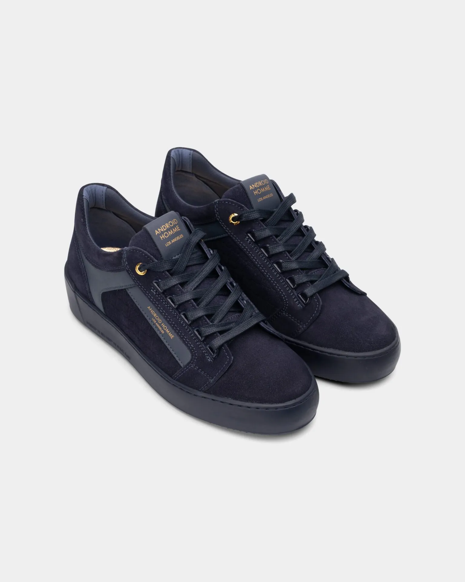 Android Homme Men’s Venice 124 Navy Caiman Croc Emboss Sneaker AHP241-08