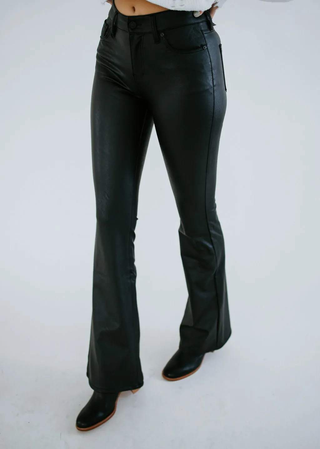 Anora KanCan Faux Leather Flare Pant