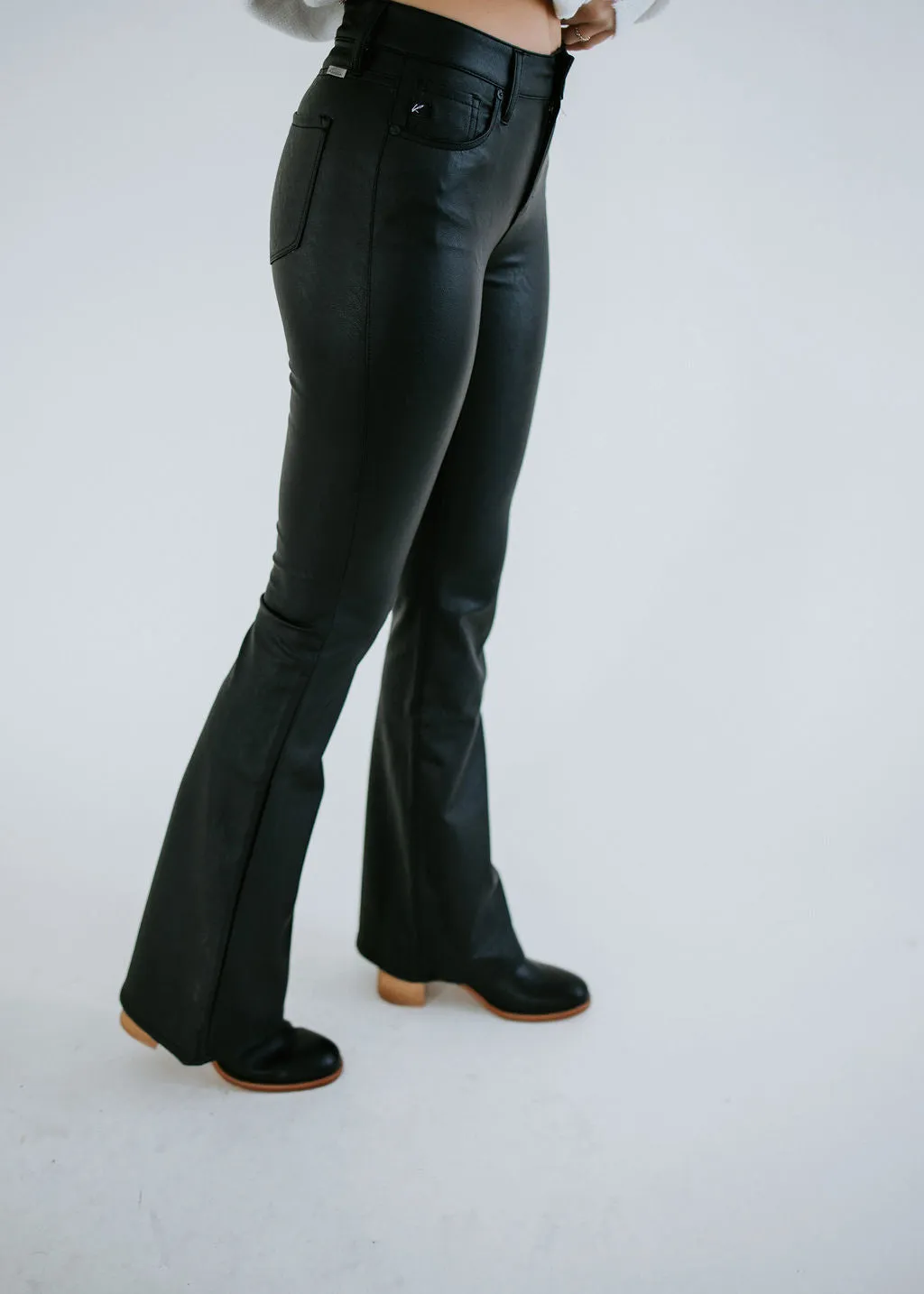 Anora KanCan Faux Leather Flare Pant