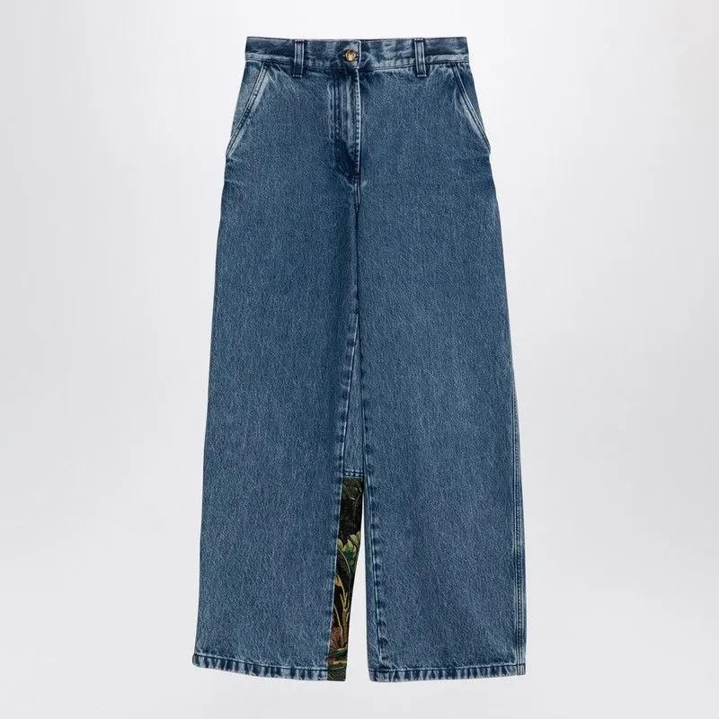 BAGGY JEANS WITH JUNGLE INSERT