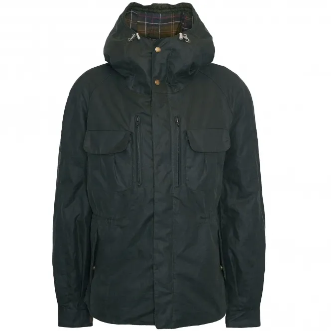 Barbour x TO KI TO Bicycle Waxed Jacket - Sage