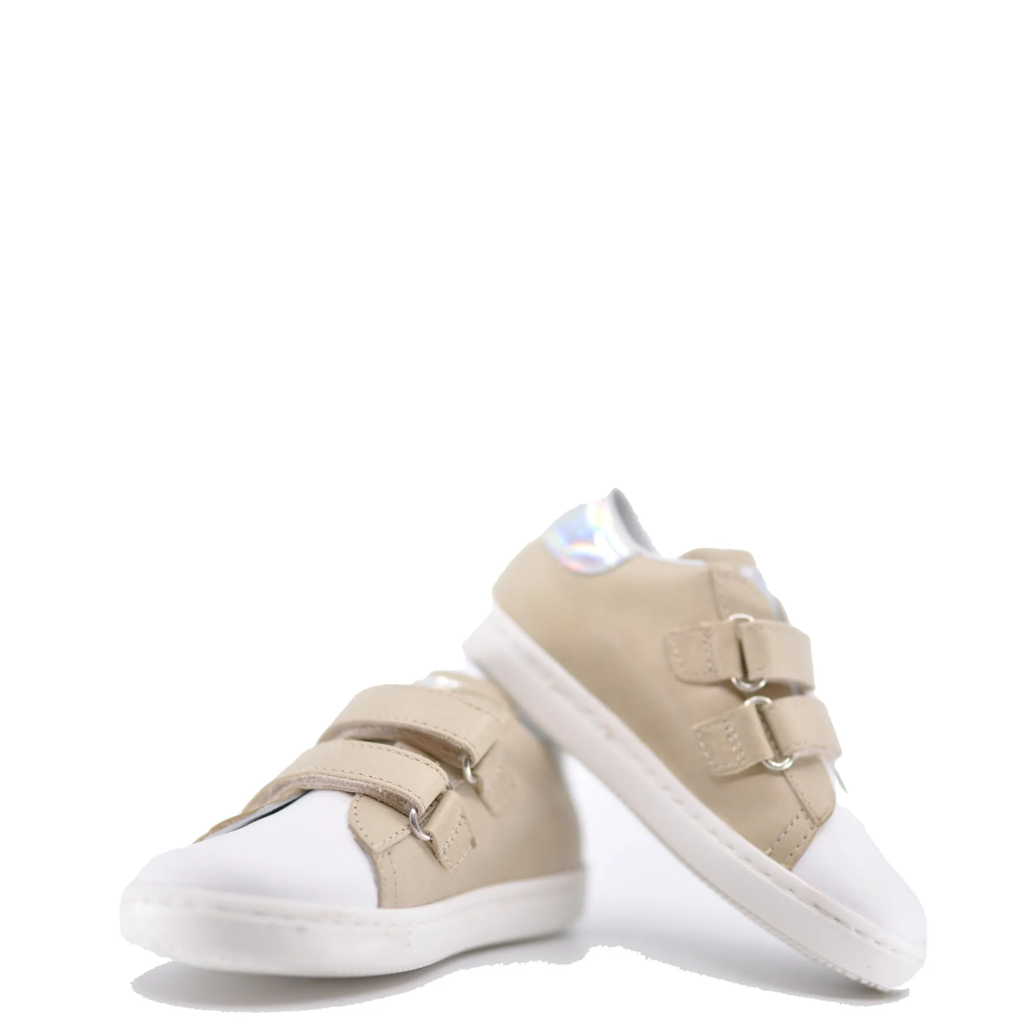 Beberlis Taupe Double Velcro Baby Sneaker