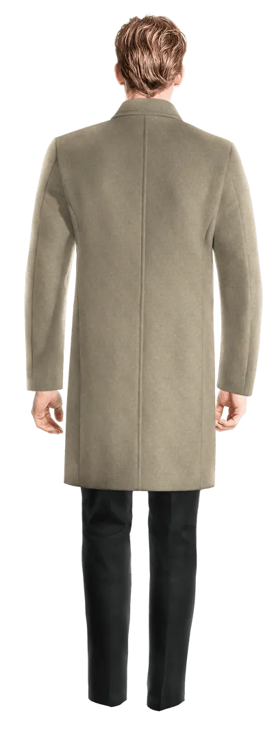 Beige Long Overcoat