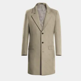 Beige Long Overcoat