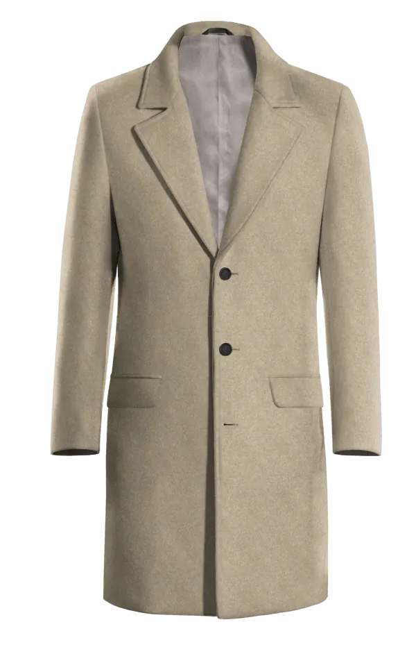 Beige Long Overcoat