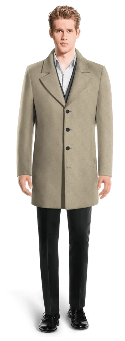 Beige Short Overcoat