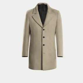 Beige Short Overcoat