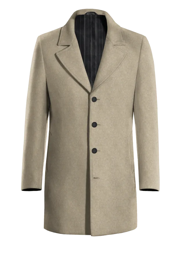 Beige Short Overcoat