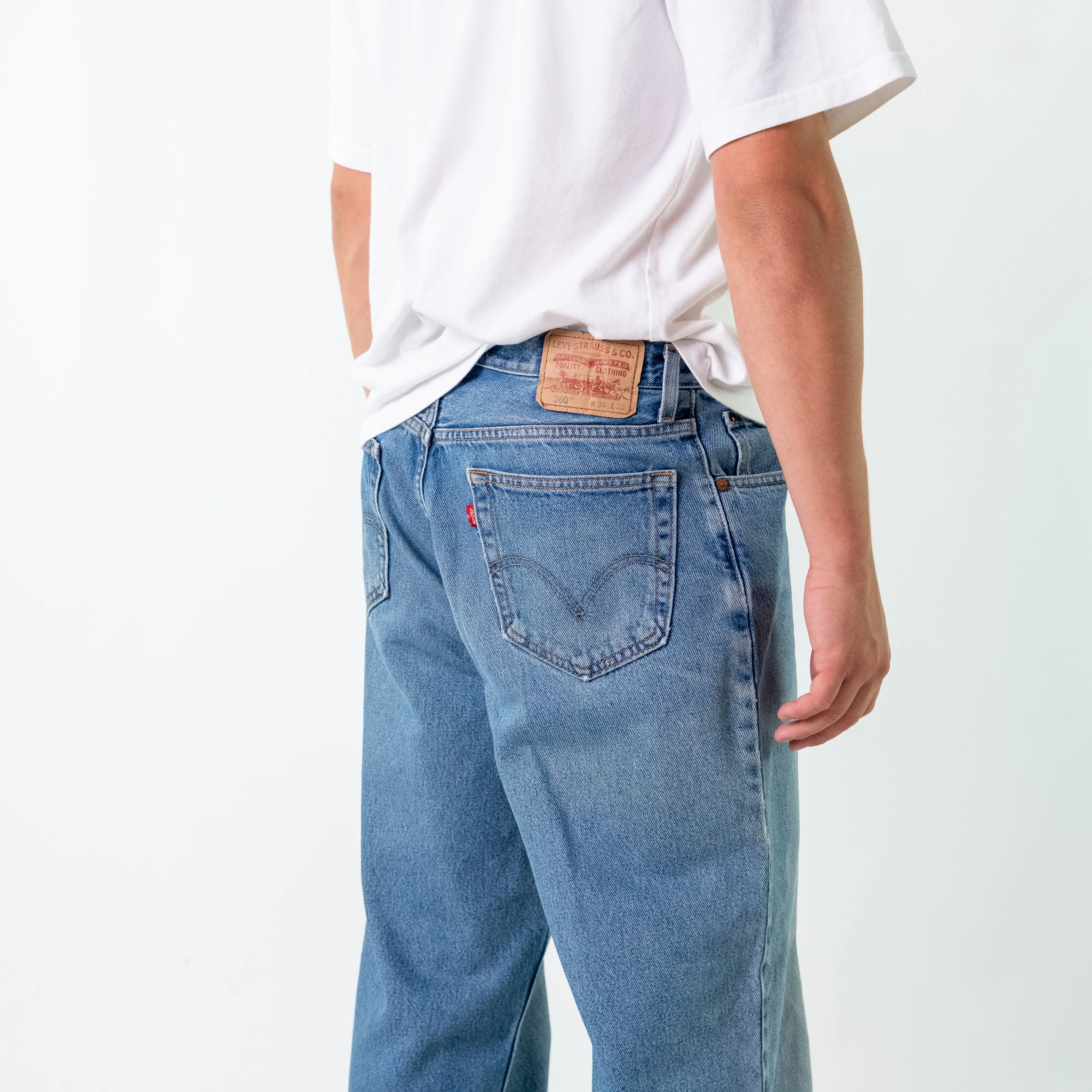 Blue 90s Levi's 560 Denim Jeans Baggy Pants (34x36)