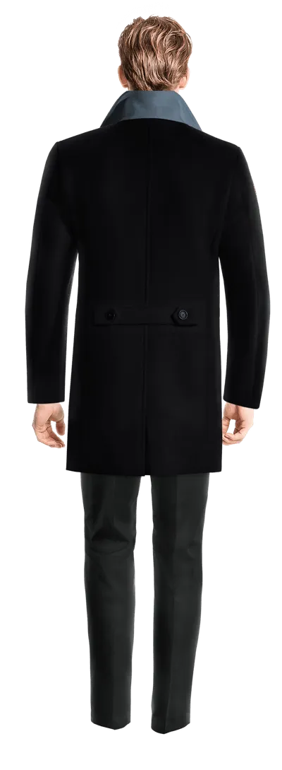 Blue Pure wool Overcoat