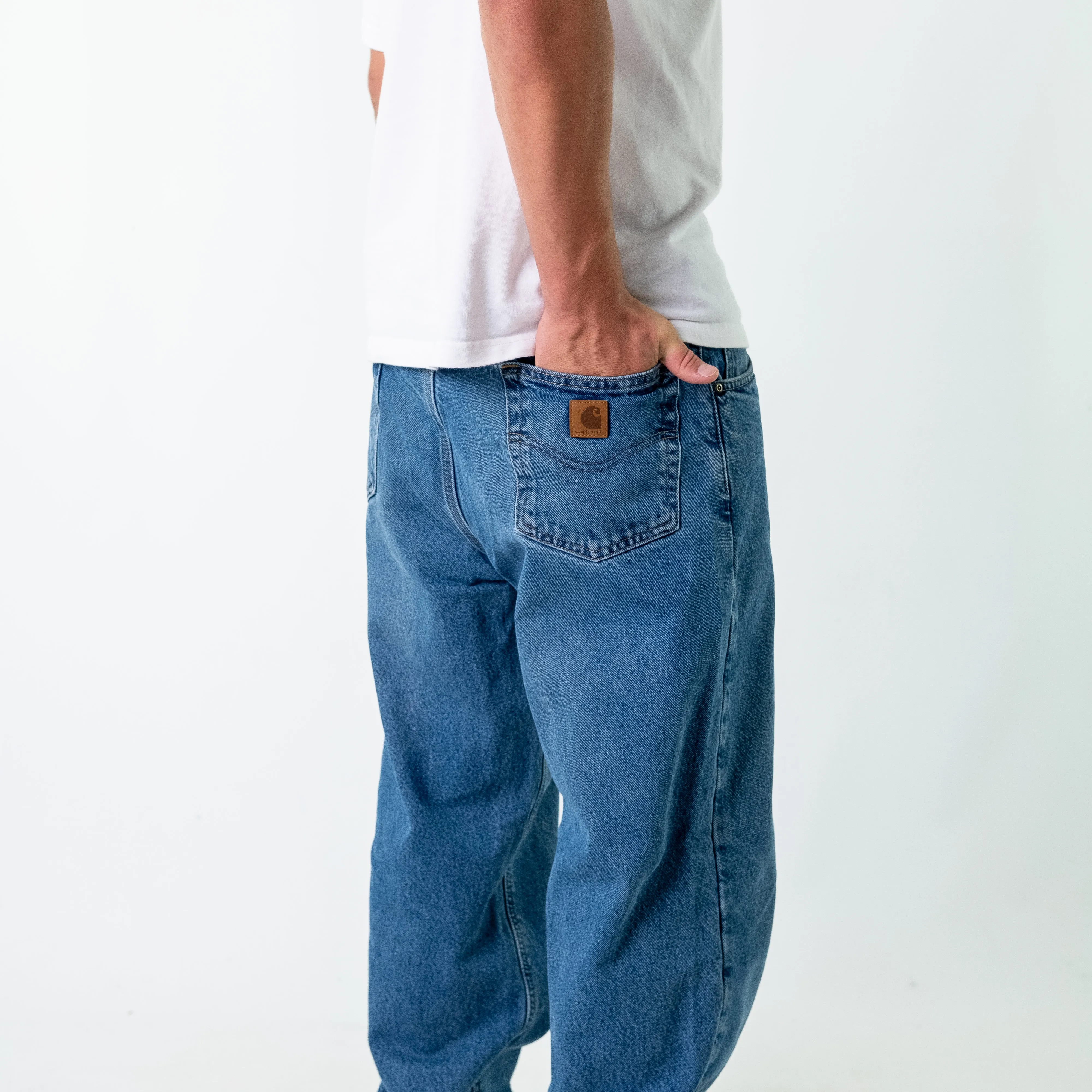 Blue y2ks Carhartt Denim Jeans Baggy Pants (36x32)