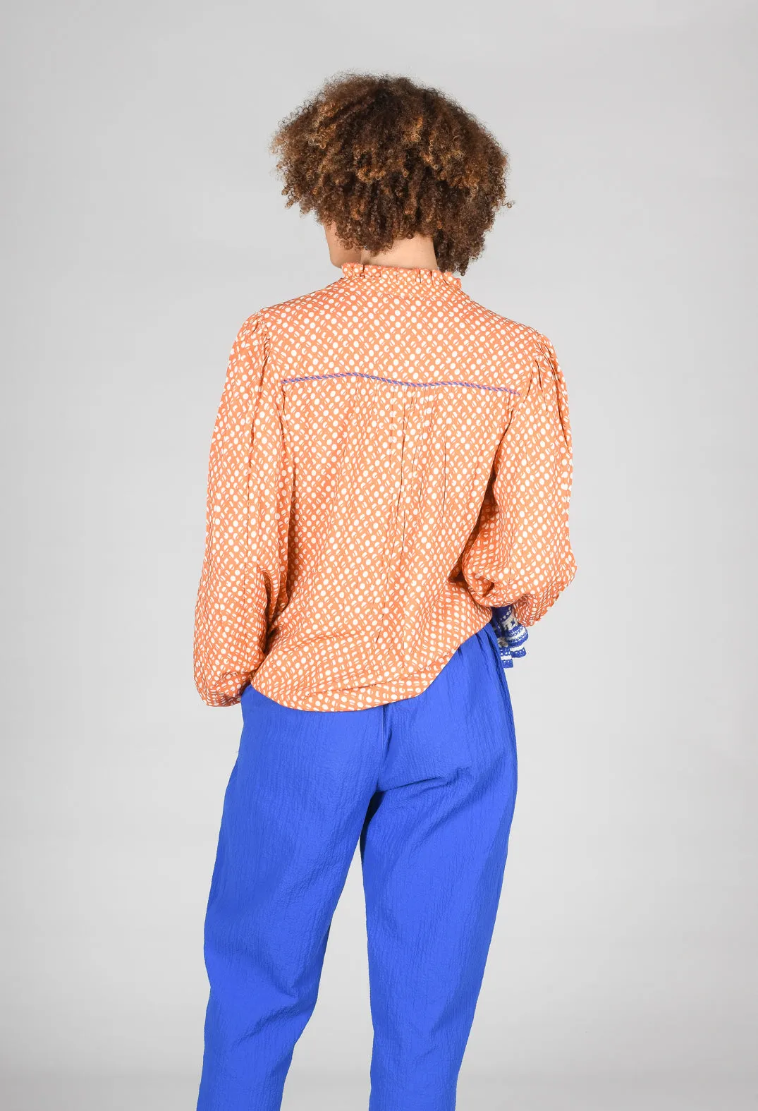 Bohemian Style Blouse in Orange