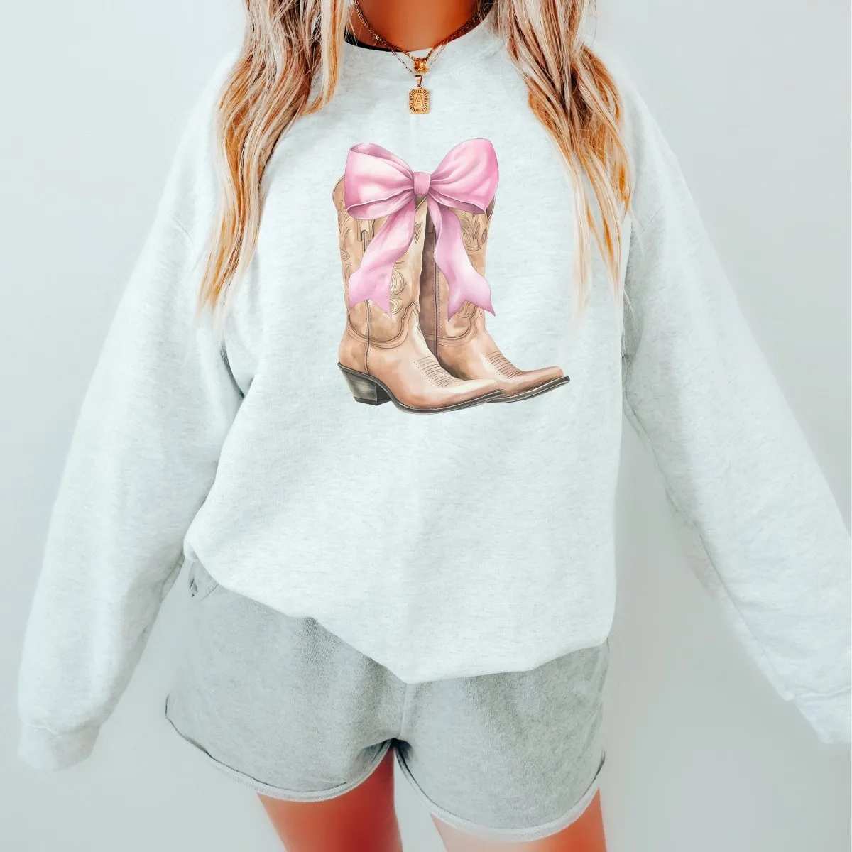 Boots and Bows Crew Sweatshirt