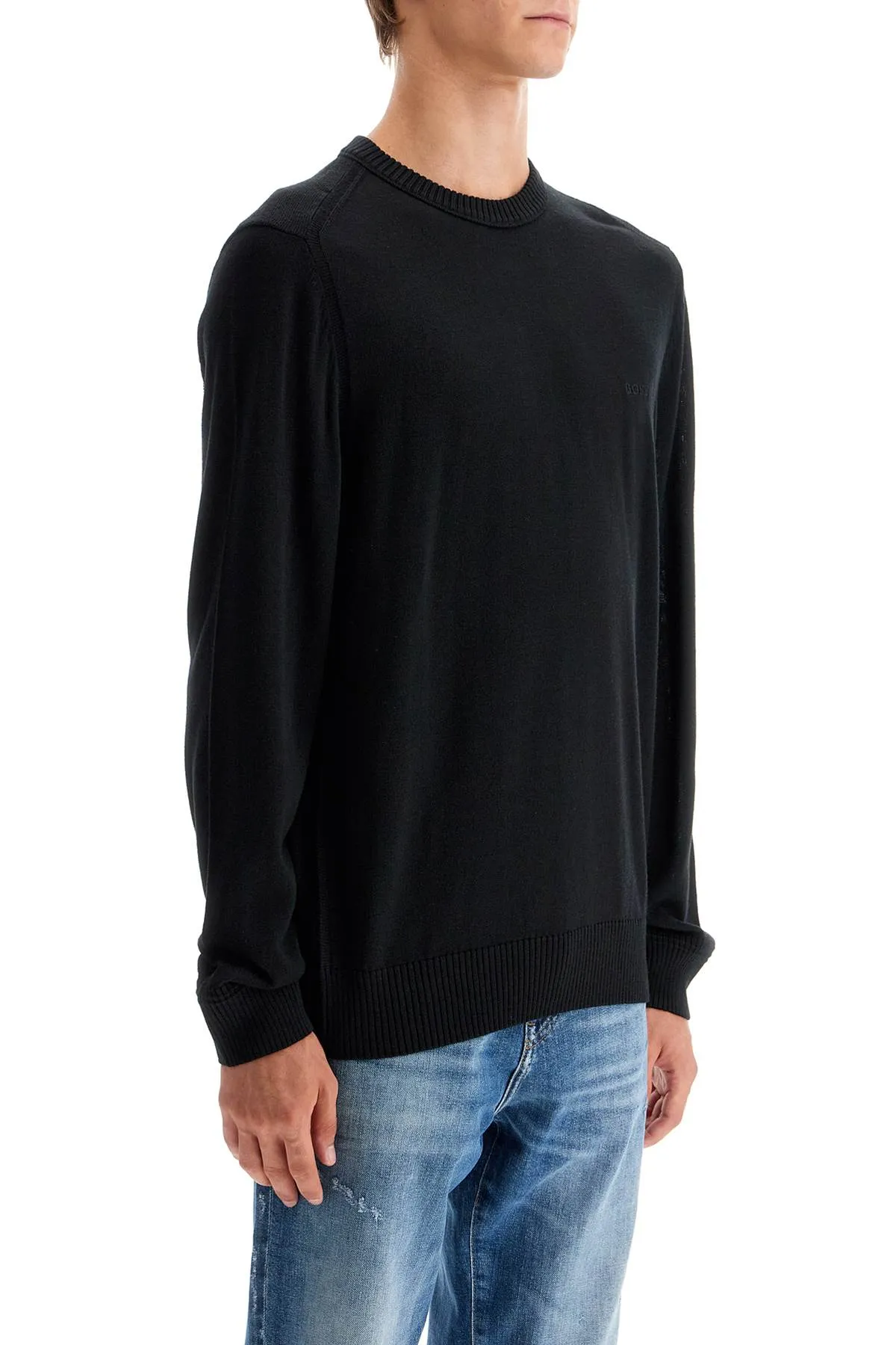 Boss avac Wool Blend Pullover   Black