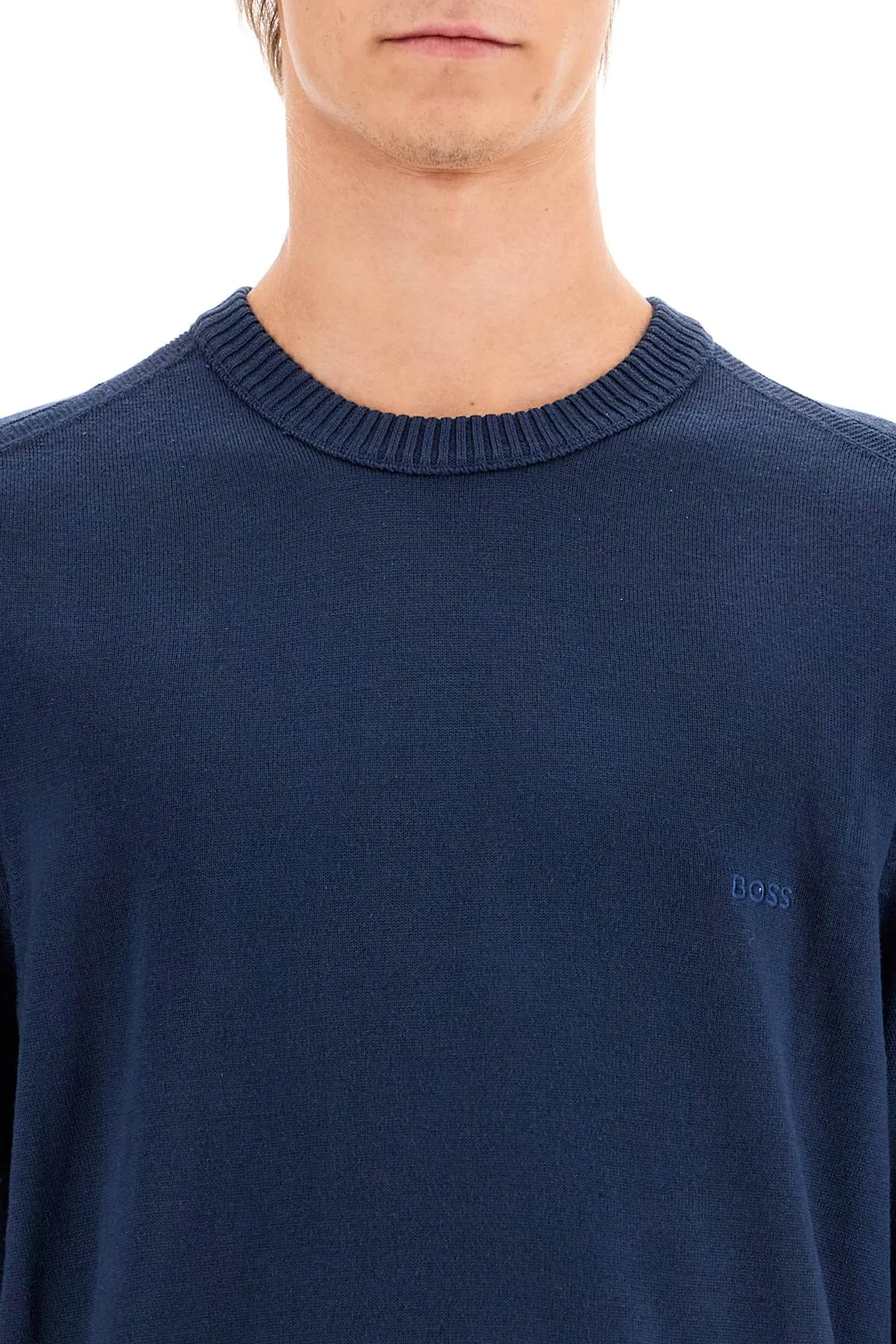 Boss avac Wool Blend Pullover   Blue