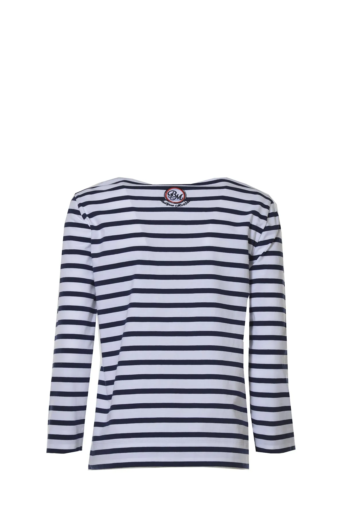 Boutique Moschino-Striped Crewneck T-Shirt