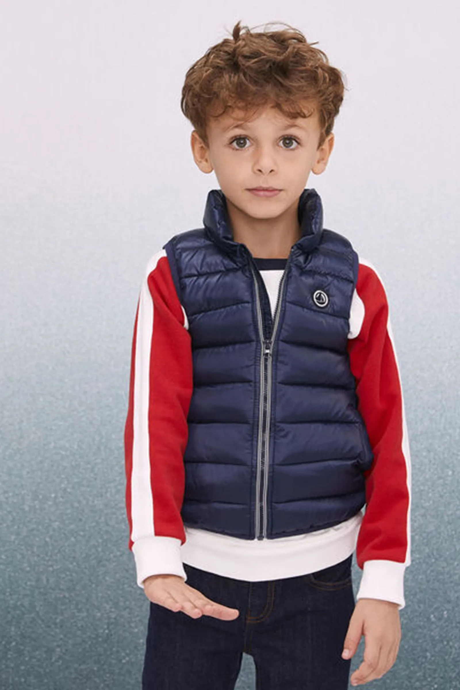 Boy's 3-in-1 Navy & White Stripes Windbreaker