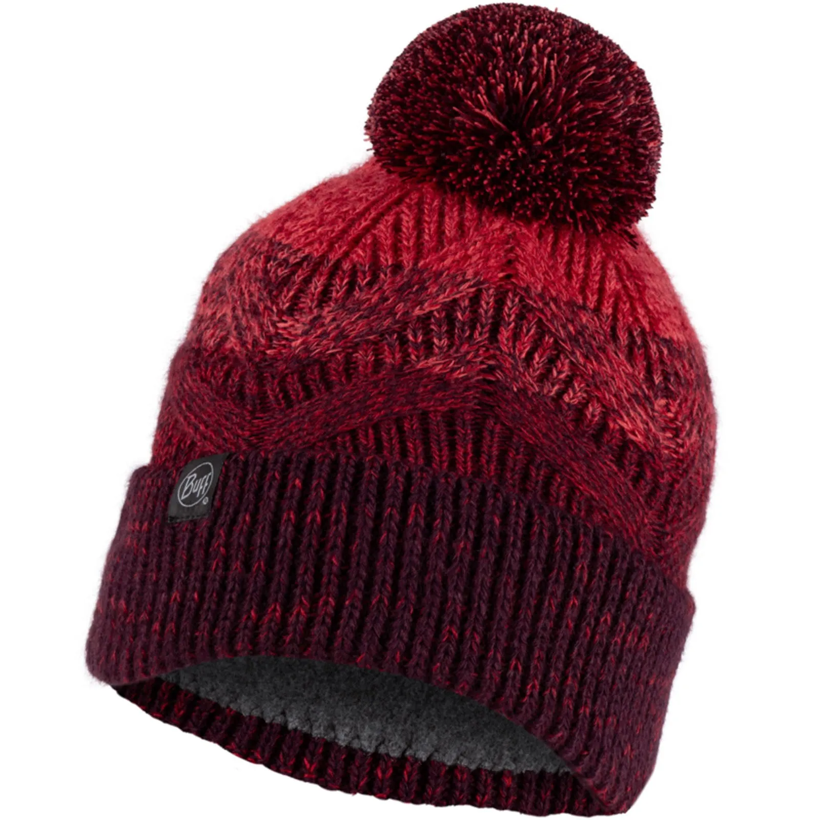 Buff Unisex Knitted Fleece Lined Bobble Hat