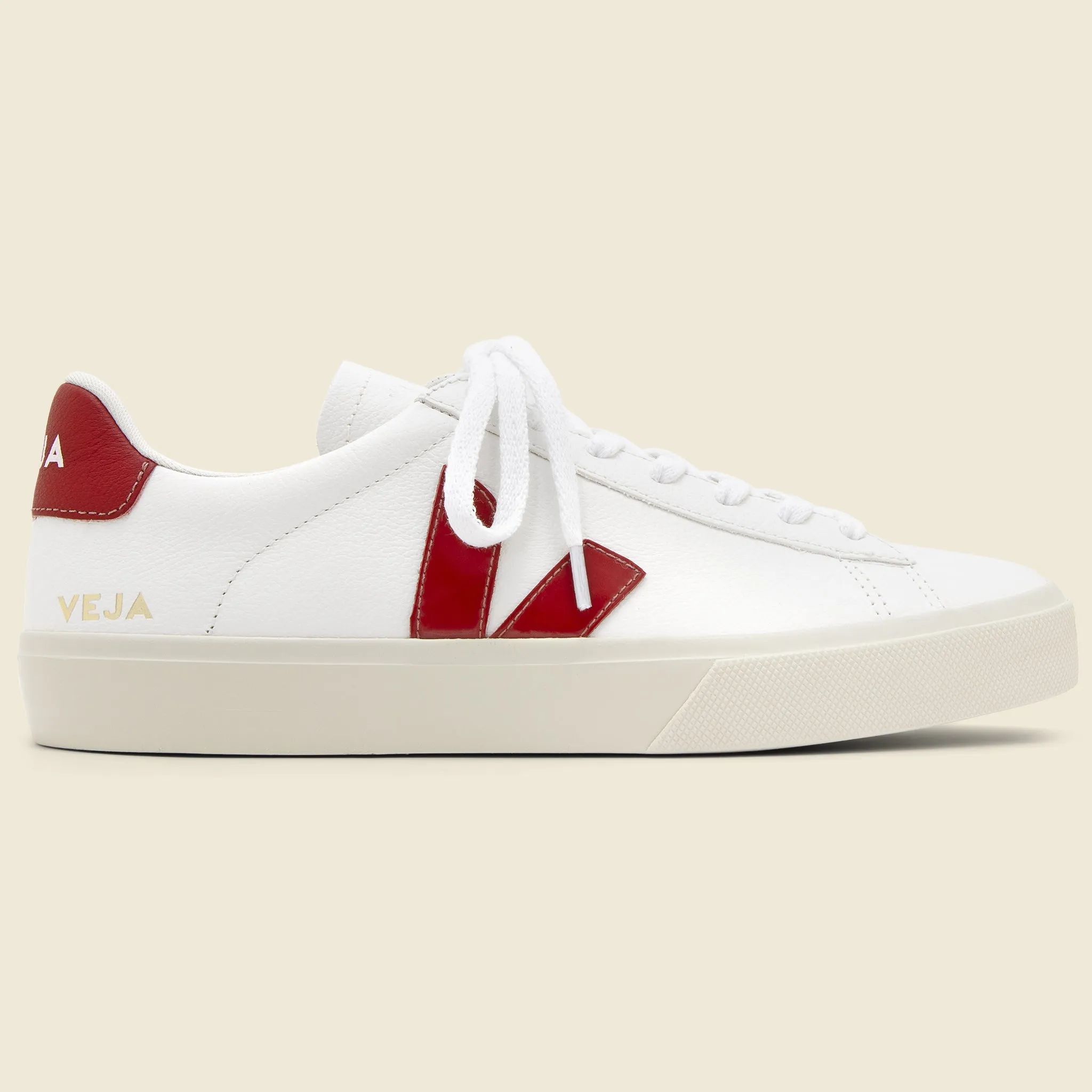 Campo ChromeFree Leather Sneaker - Extra White/Rouille