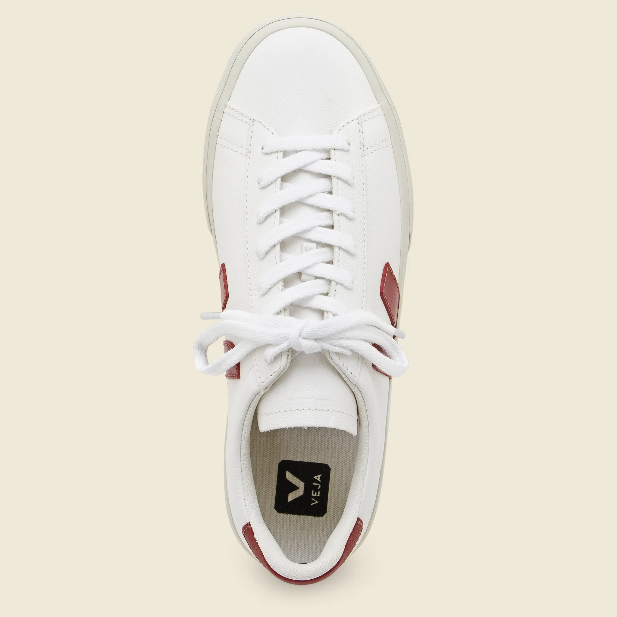 Campo ChromeFree Leather Sneaker - Extra White/Rouille