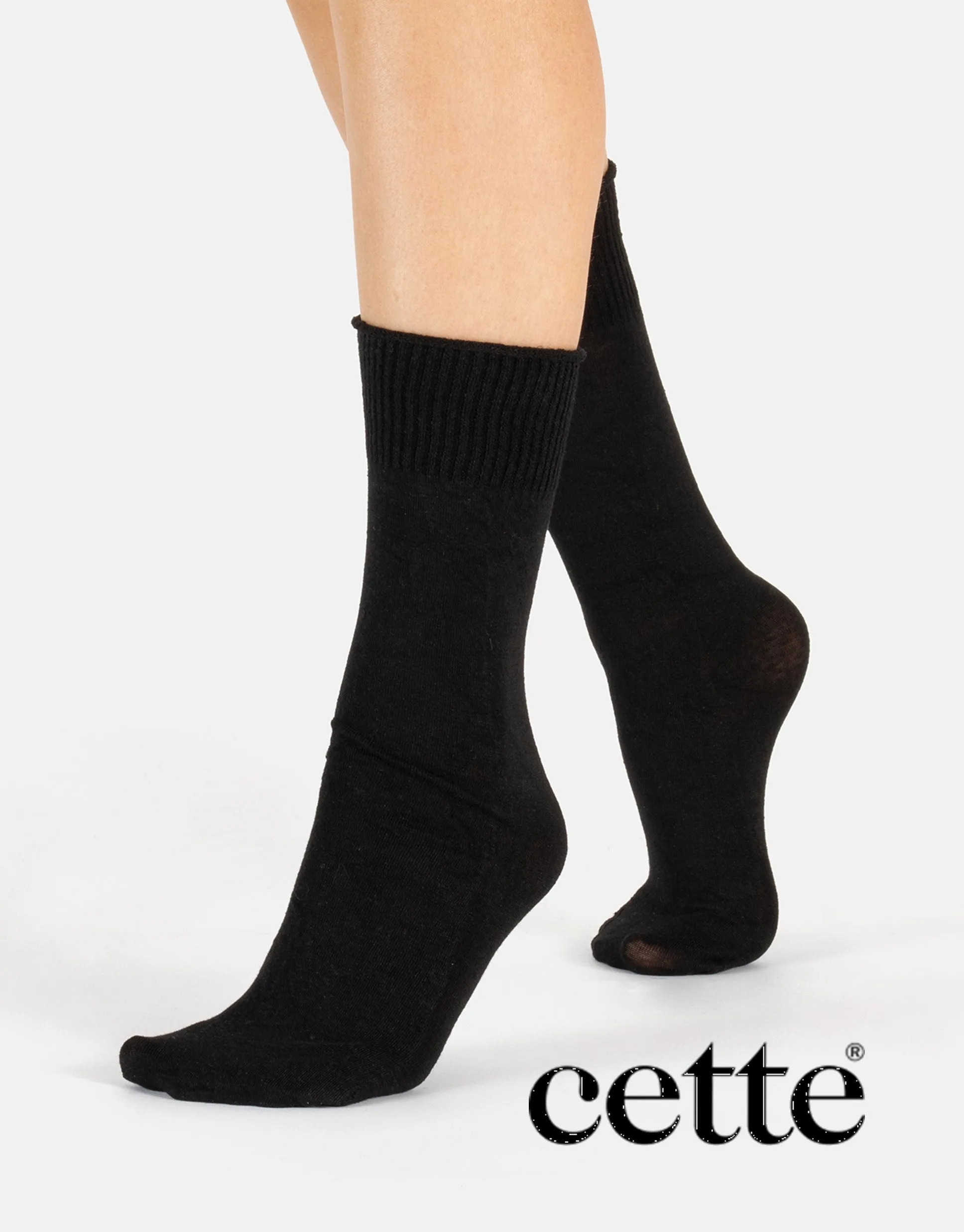 Cette Linen Socks 290-12 Black