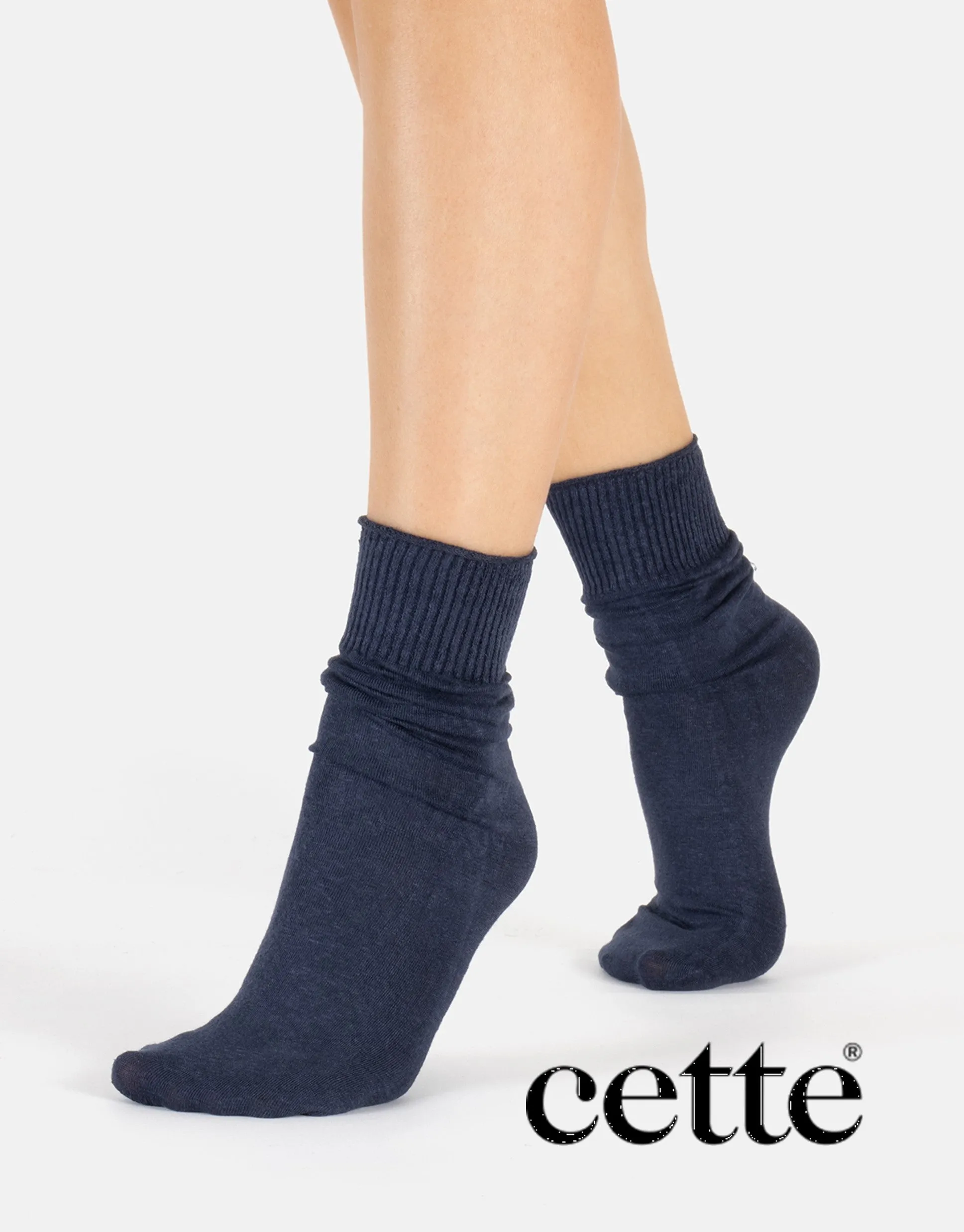 Cette Linen Socks 290-12 Navy