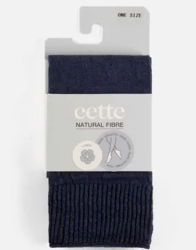 Cette Linen Socks 290-12 Navy