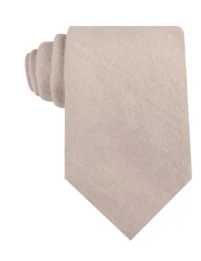 Champagne Beige Linen Necktie