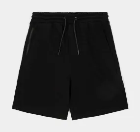 Checkered Knit Mens Shorts (Black)