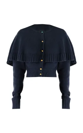 Chloé Cape-Detailed Knit Wool-Cashmere Cardigan