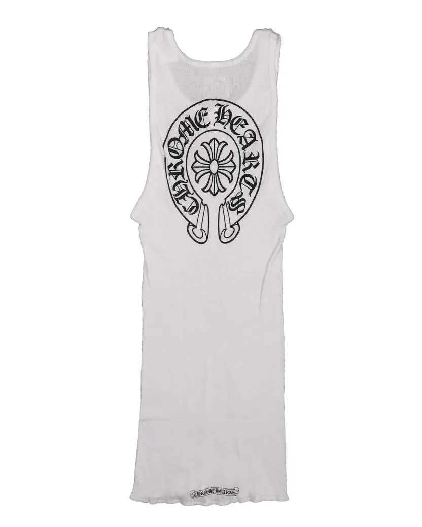 CHROME HEARTS HORSE SHOE LOGO TANK TOP WHITE