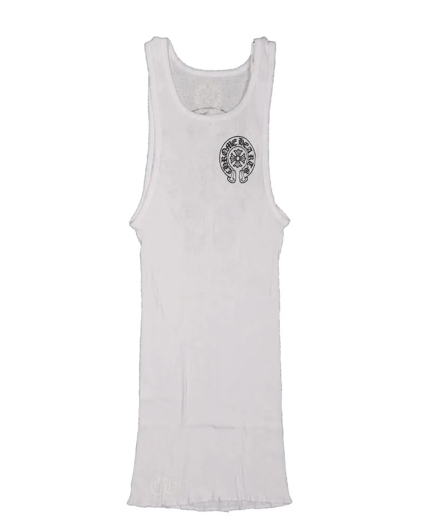 CHROME HEARTS HORSE SHOE LOGO TANK TOP WHITE