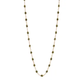 Classic Gigi Khaki necklace, Rose Gold, 16.5