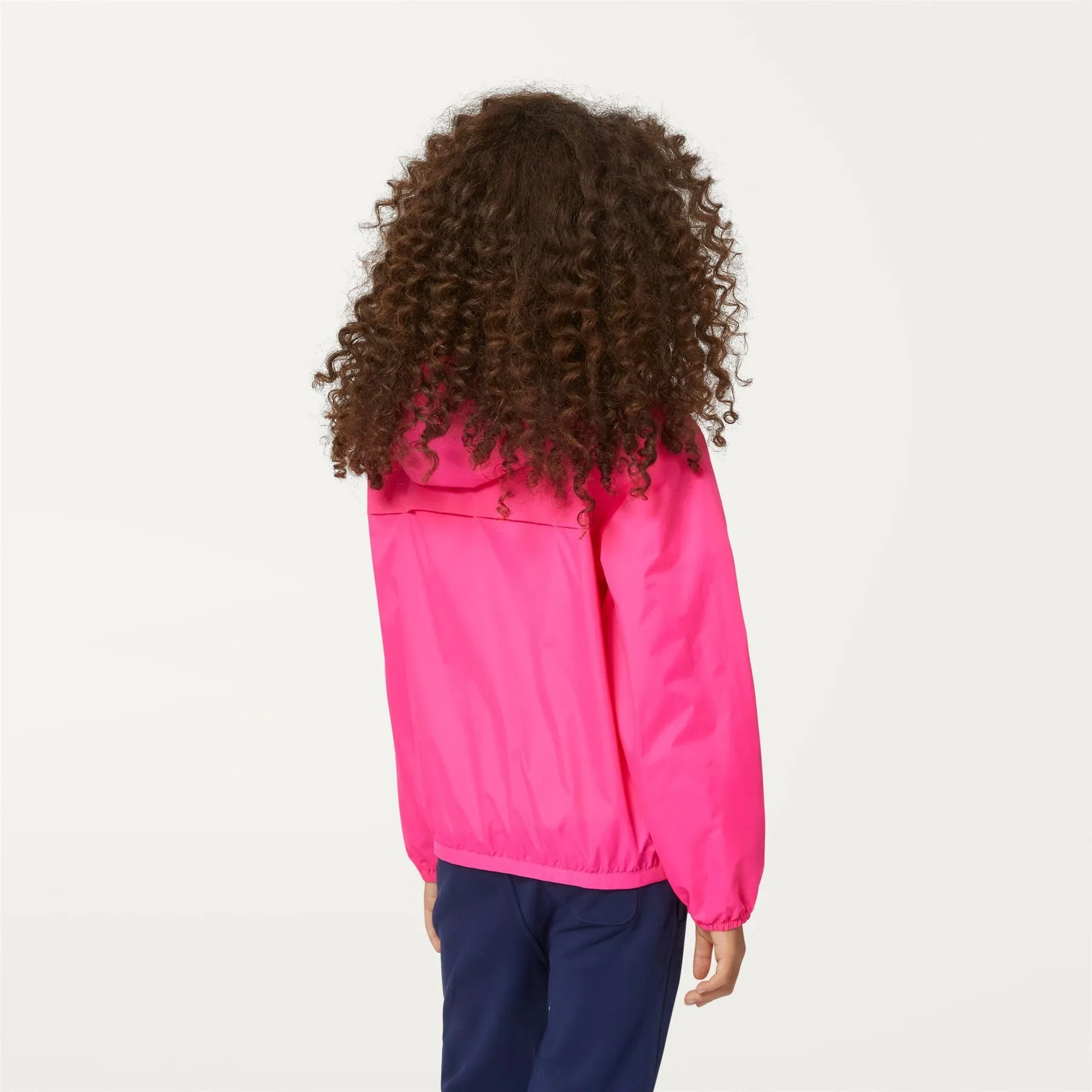 Claude - Kids Packable Full Zip Rain Jacket in Pink Intense