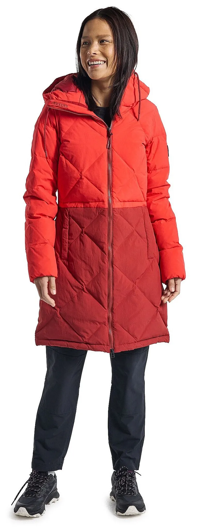 coat Burton Chescott Down - Tomato/Sun Dried Tomato - women´s