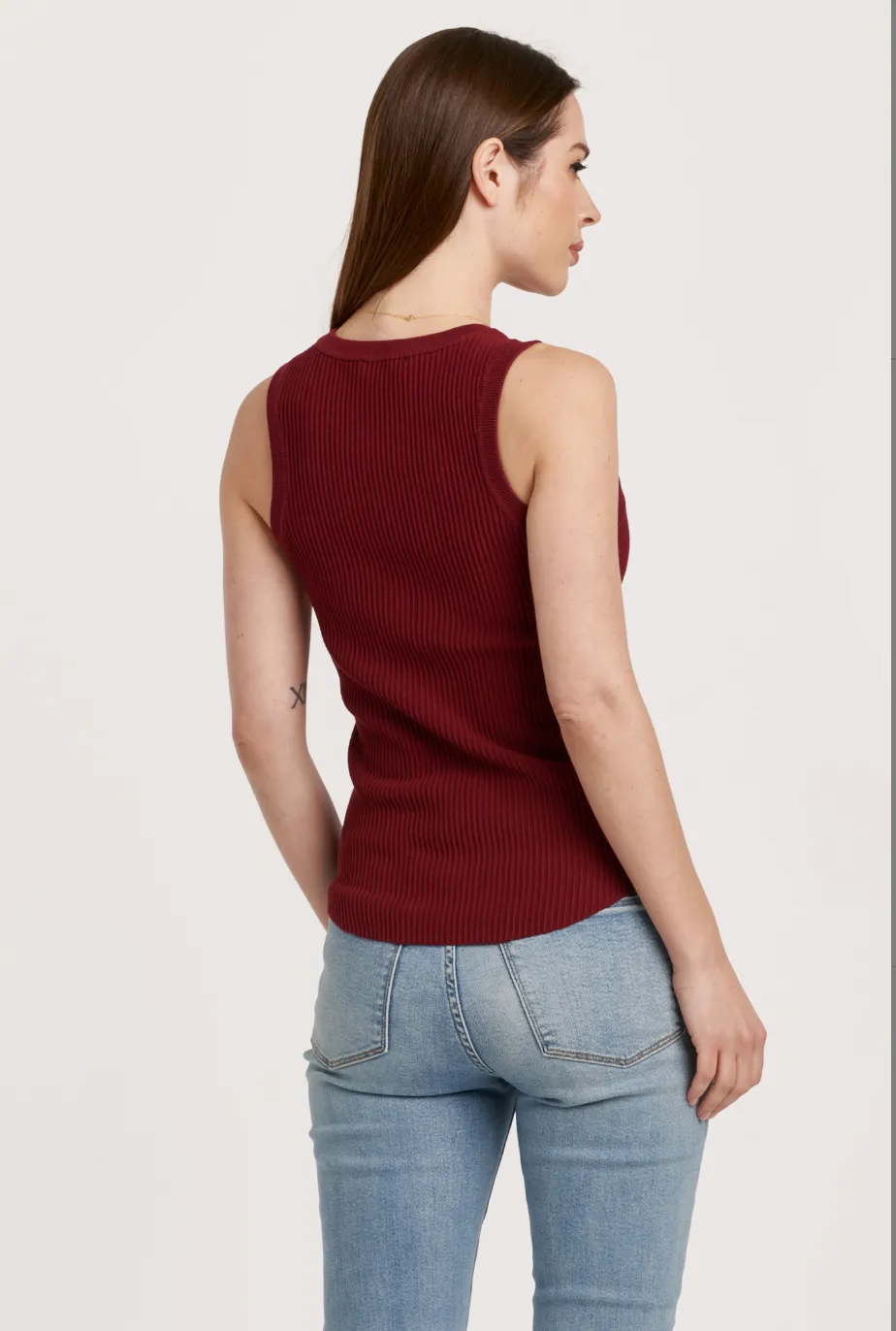 Cora Ribbed Tank Sweater