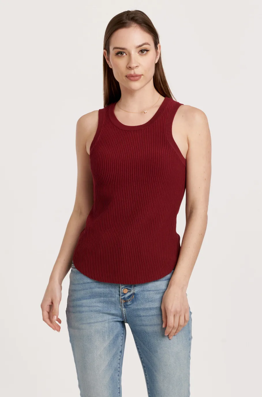 Cora Ribbed Tank Sweater