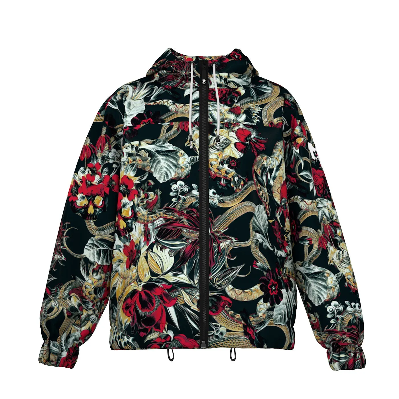 Crimson Bloom Windbreaker