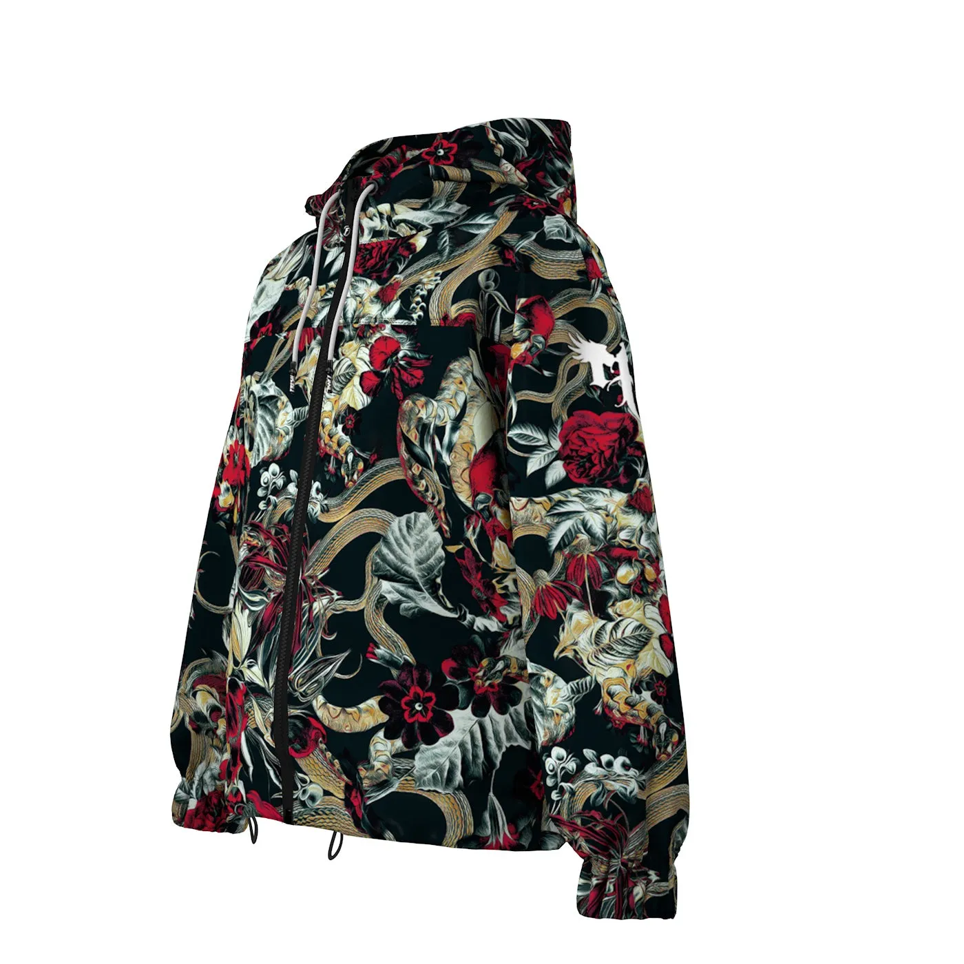 Crimson Bloom Windbreaker