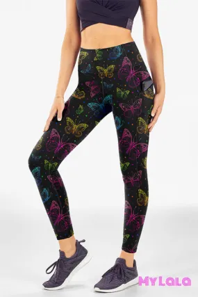 Curvy Pocket Leggings (Butterfly Dreams)