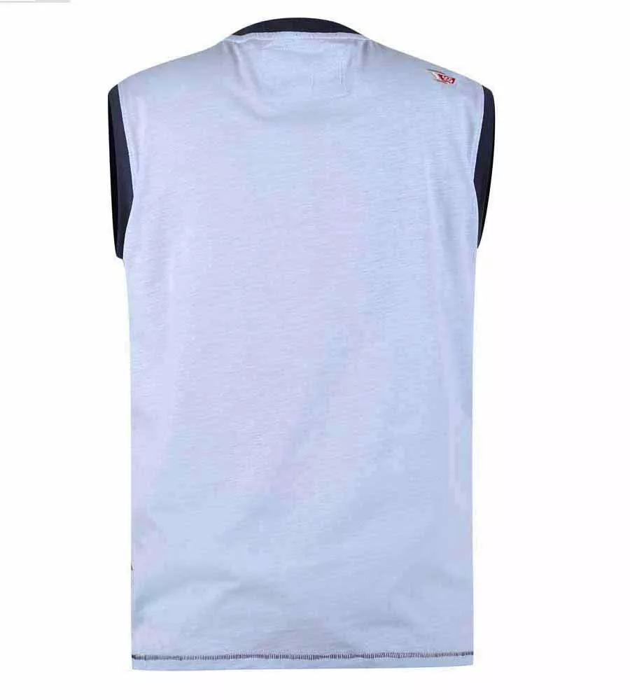 D555 Big Mens Venice Beach Surf Printed Sleeveless T-Shirt (MAIDSTONE)