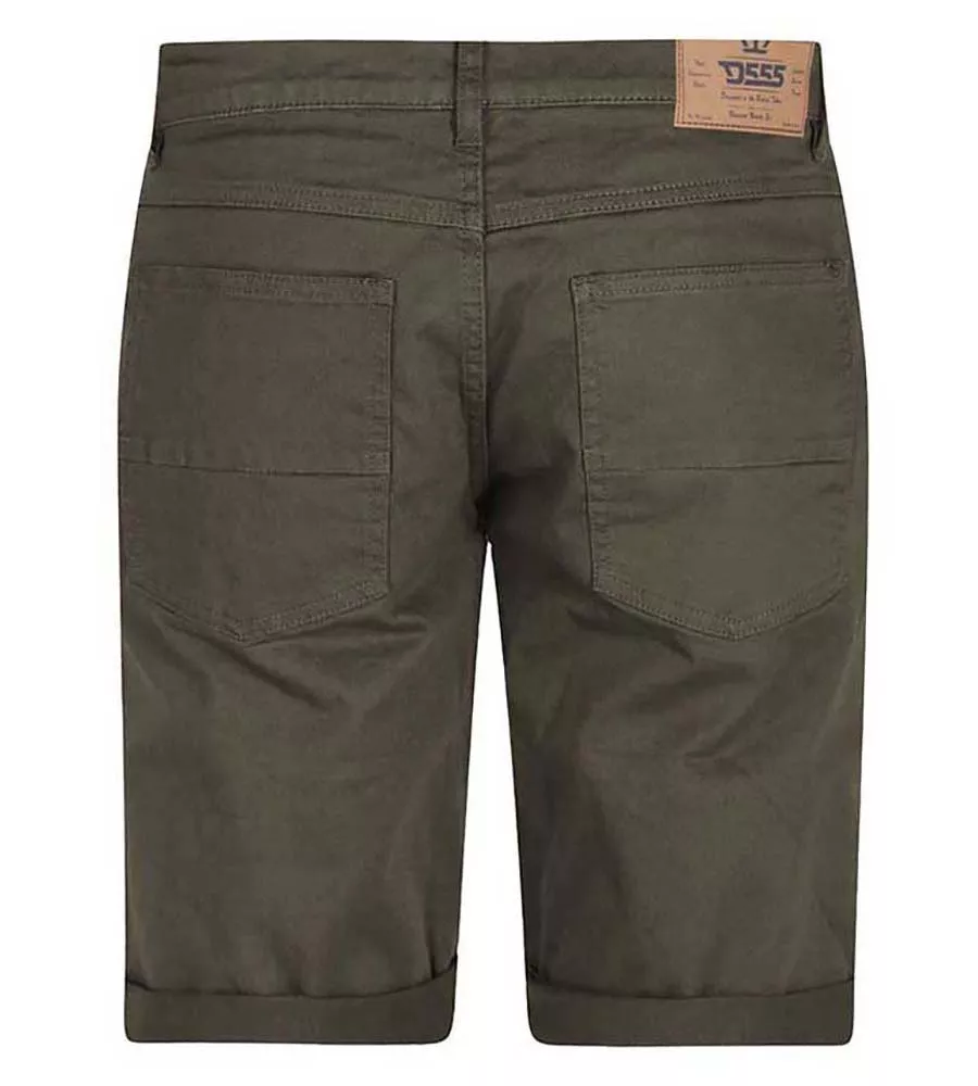 D555 Mens Khaki Stretch Canvas Shorts (GILBERT 1)