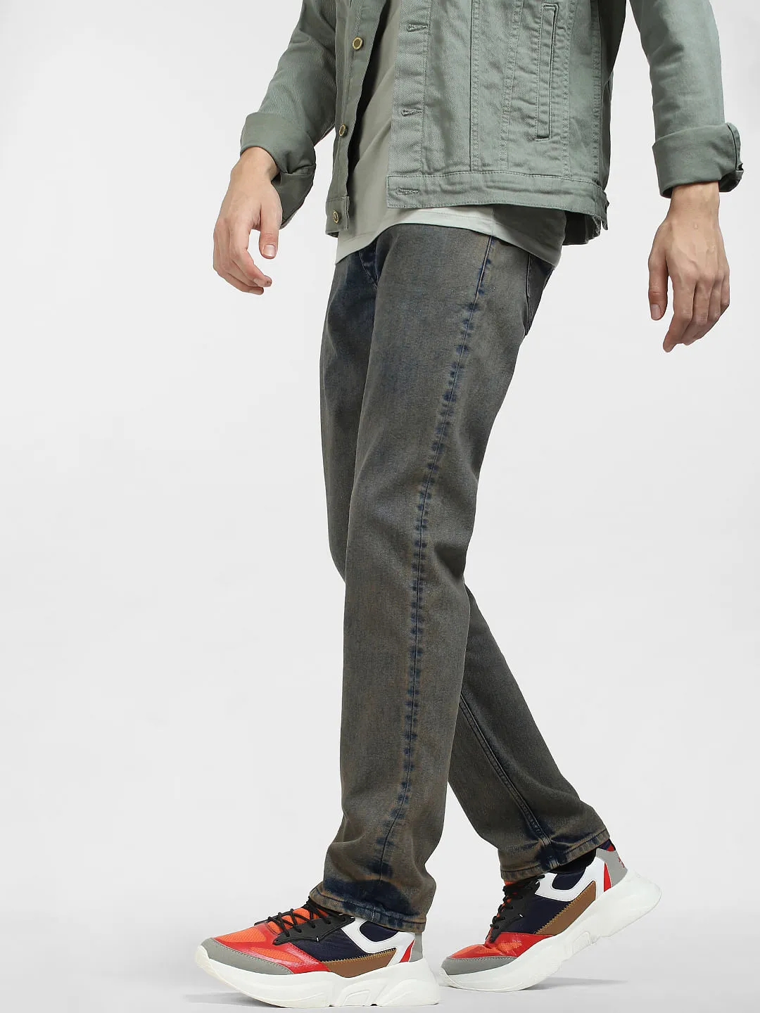 Dark Blue Low Rise Washed Tim Slim Jeans