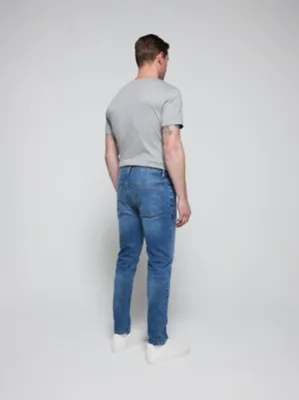 Dark Wash Skinny Fit Jeans With Stretch | Men | George at ASDA