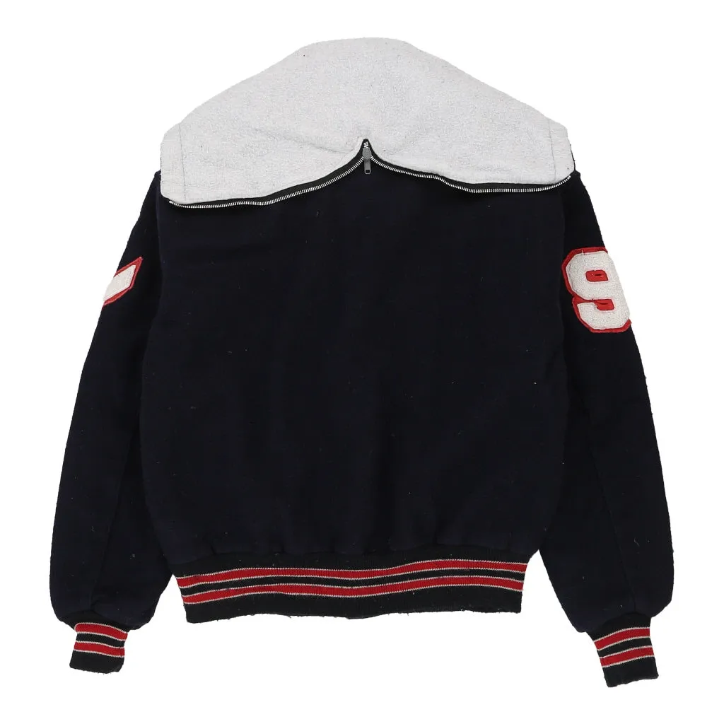 Delong Varsity Jacket - Medium Navy Wool Blend